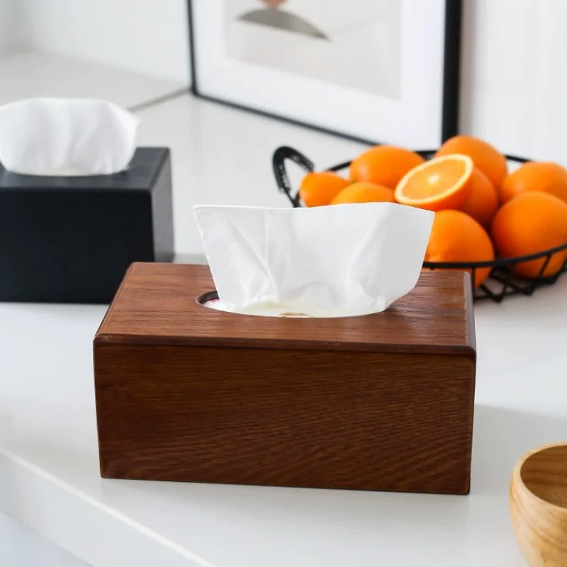 Light Luxury Wooden Tissue Box, Business Hotel Coffee Table, Napkin Holder, Dining Table Accessories, Kitchen Storage Utensils