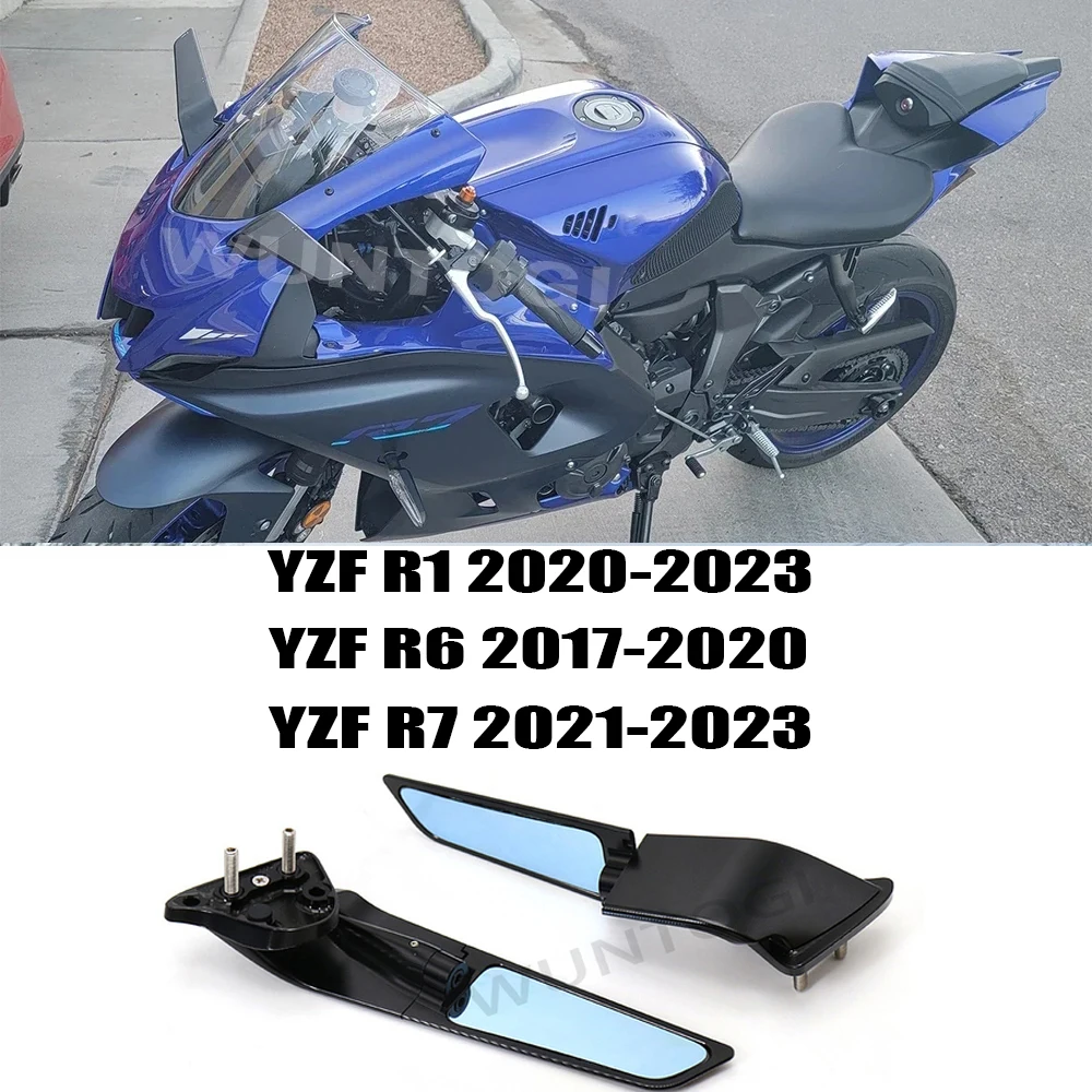 

For Yamaha YZF R7 YZF R1 YZF R6 Motorcycle Mirror Adjustable Rotating Rearview Mirror YZF R7 21-23 YZF R1 20-23 YZF R6 17-20