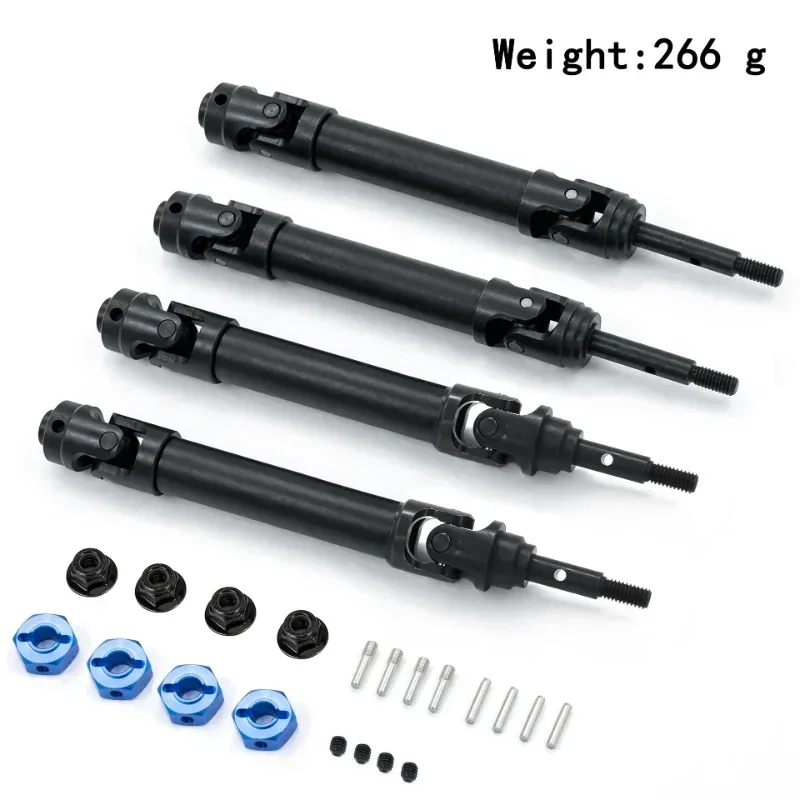 

4Pcs Metal Steel Front & Rear Drive Shaft CVD For 1/10 Trxs Slash Rustler Stampede Hoss VXL 4X4 RC Car Upgrade Parts