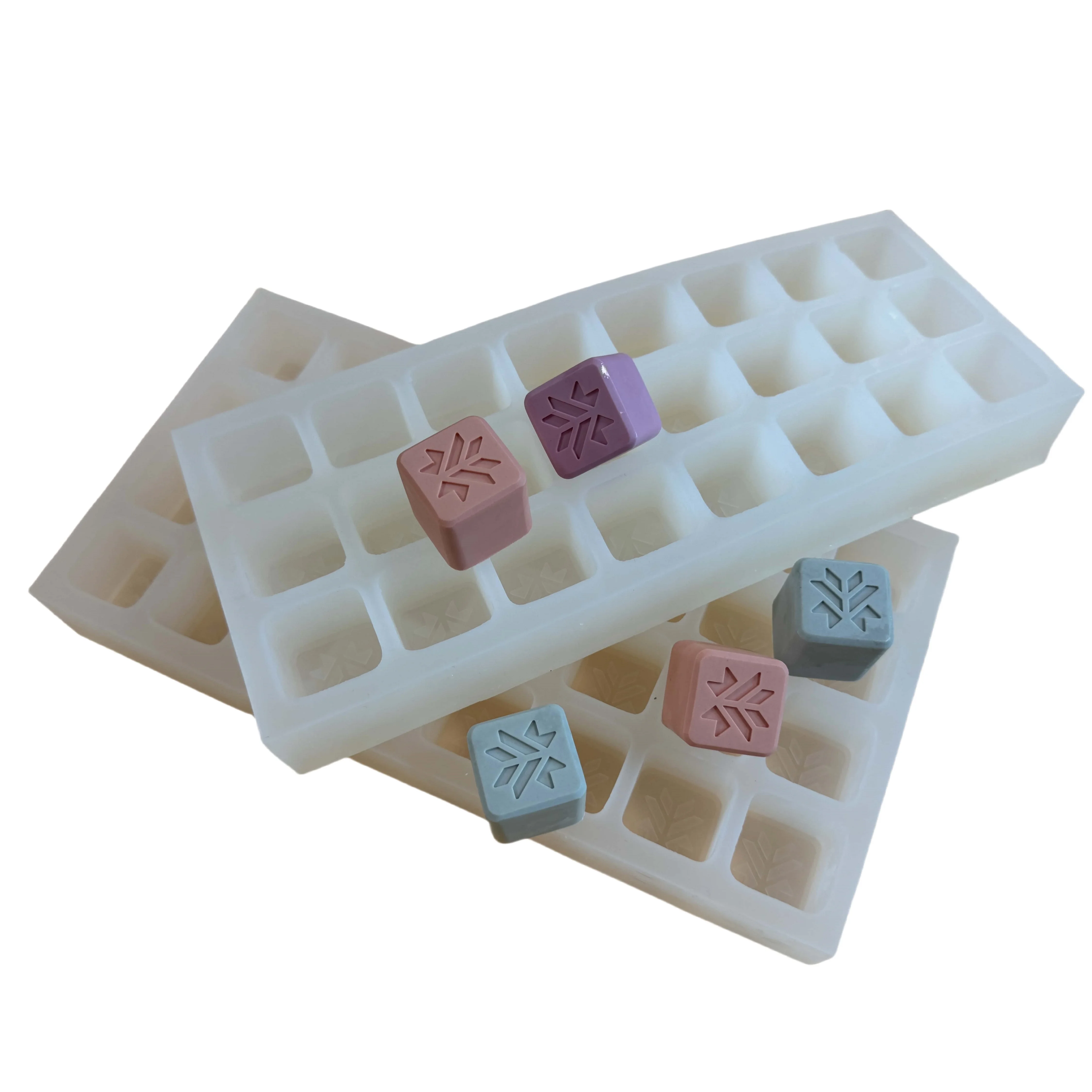 32 Cavities Cube Custom Silicone Mold for Chocolate Ice Sugar Candy Soap Candle Wax with Brand Logo