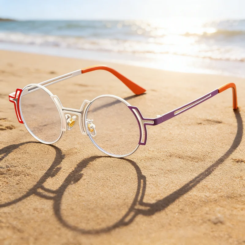 

Treding Round Optical Spectacle Eyeglasses for Women Men Fashionable Elegant Eyeglasses Frames Unisex Hollow Computer Eyewear