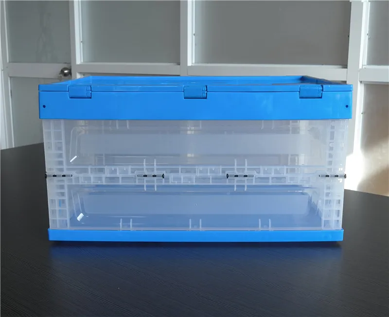 Пластиковый передвижной складной ящик/логический поворотный ящик с прикрепленной крышкой, контейнер