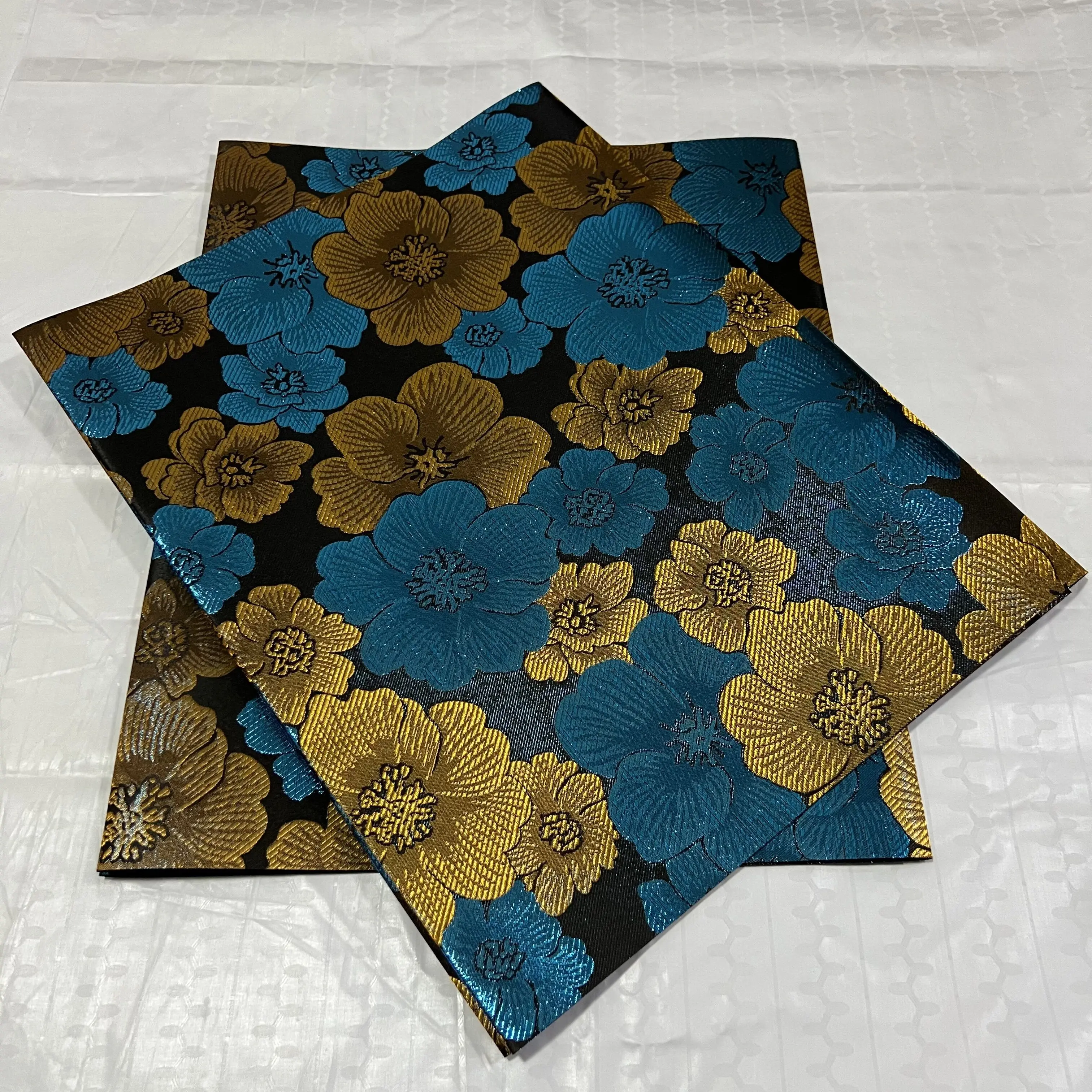 High Quality 3D Embroidery Swiss Gele African Multi Sego Headtie 2pcs/Bag Nigeria Sego Gele Head Tie Wrapper Party HZ4-912-1