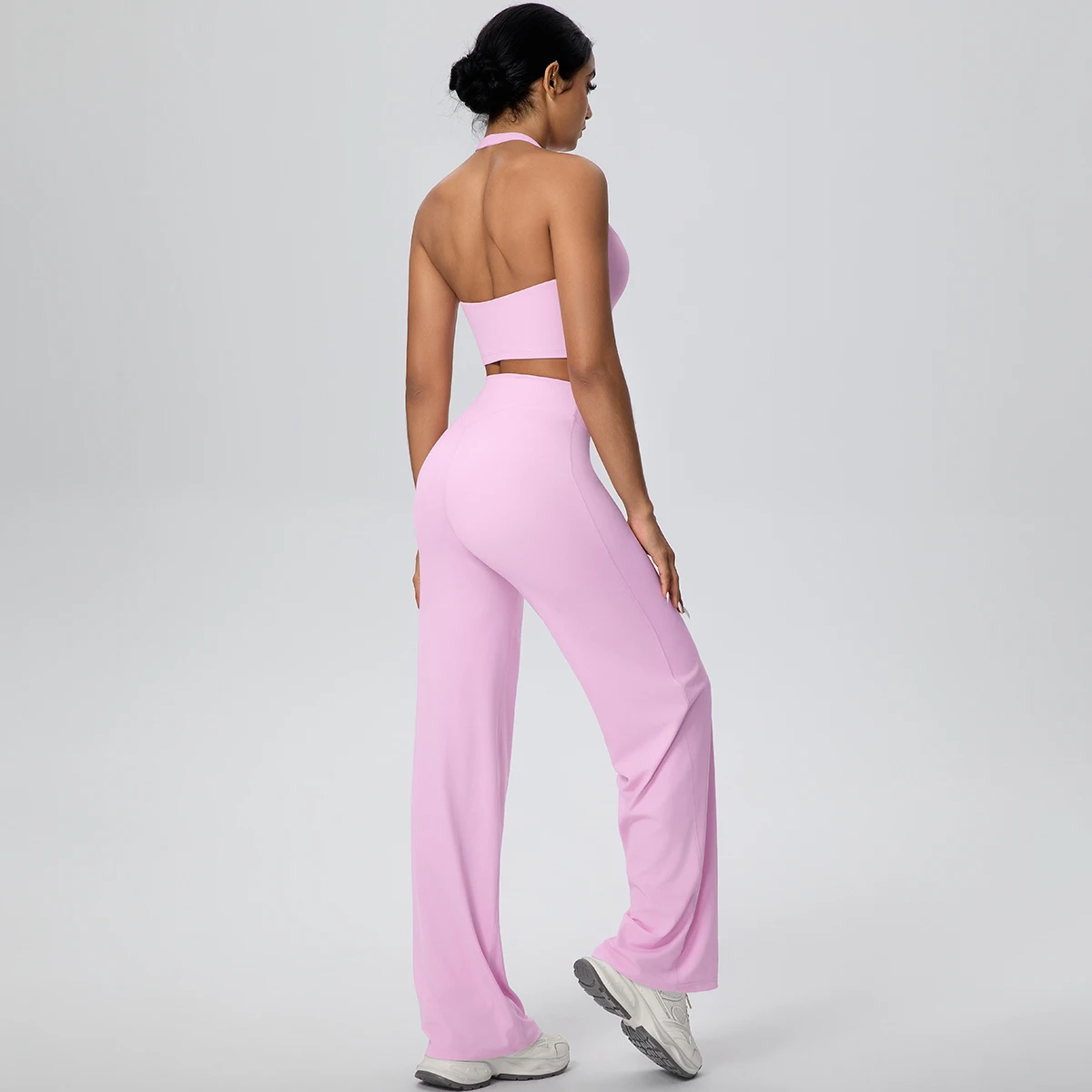 2 stück Atmungsaktive Sommer Workout Top Hosen Yoga Set Yoga Unterwäsche Mit Brust Pad Schnell Trocknend Push-Up Bleistift Hosen yoga Set – Detail 32