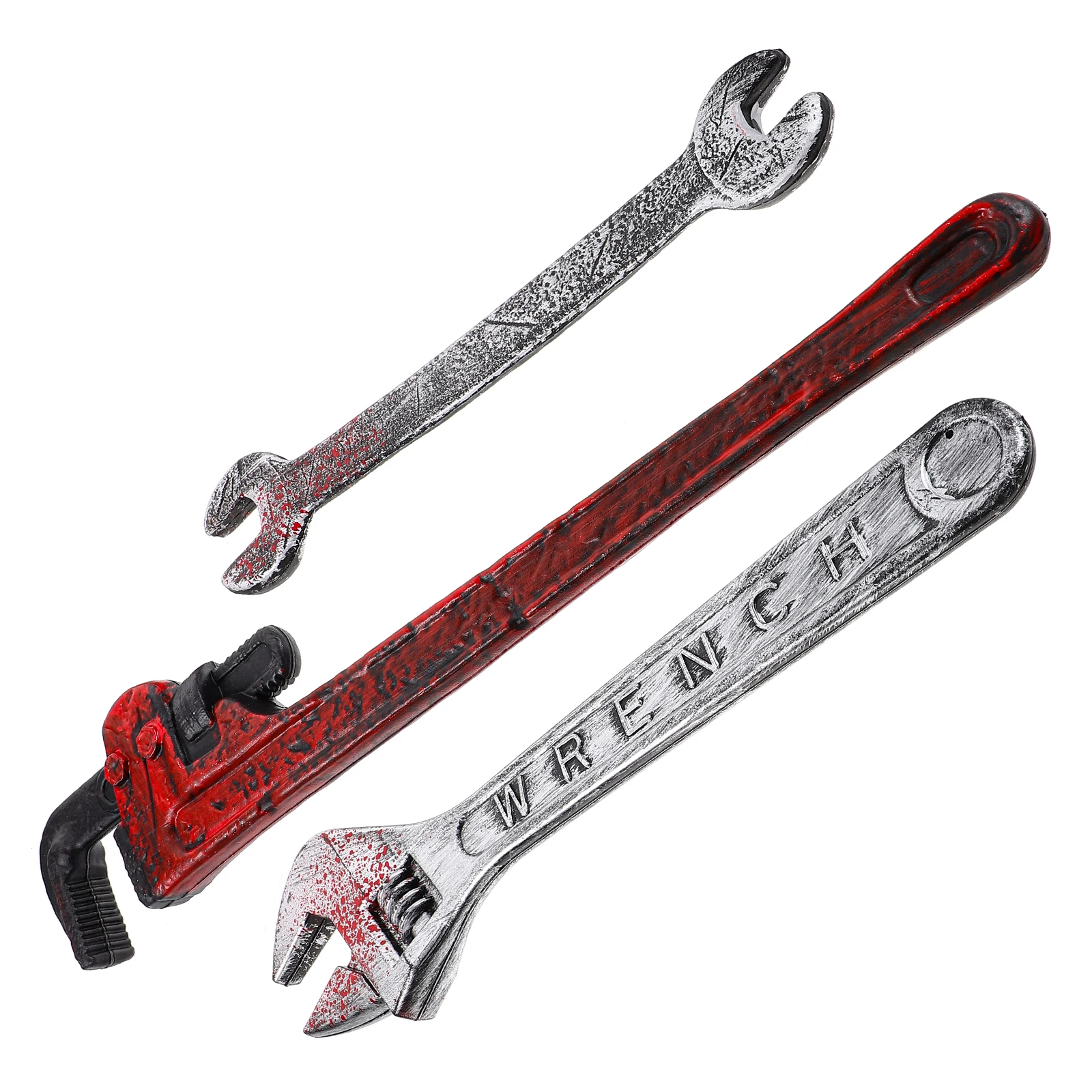 

3pcs Plastic Wrench Props for Halloween Party Cosplay Toy Decorations Accessories Simulated Wrench Safe