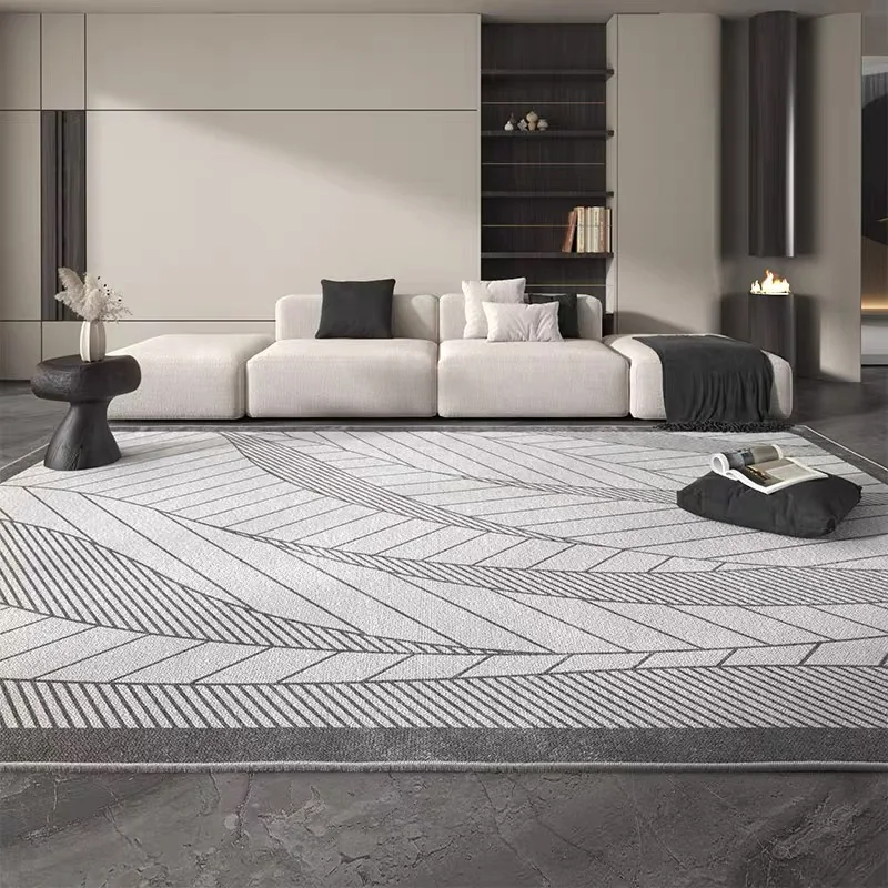 VIKAMA Lightweight And High-End Living Room Carpets, Large-Area Carpets, And Grey Minimalist Home Decoration Carpets