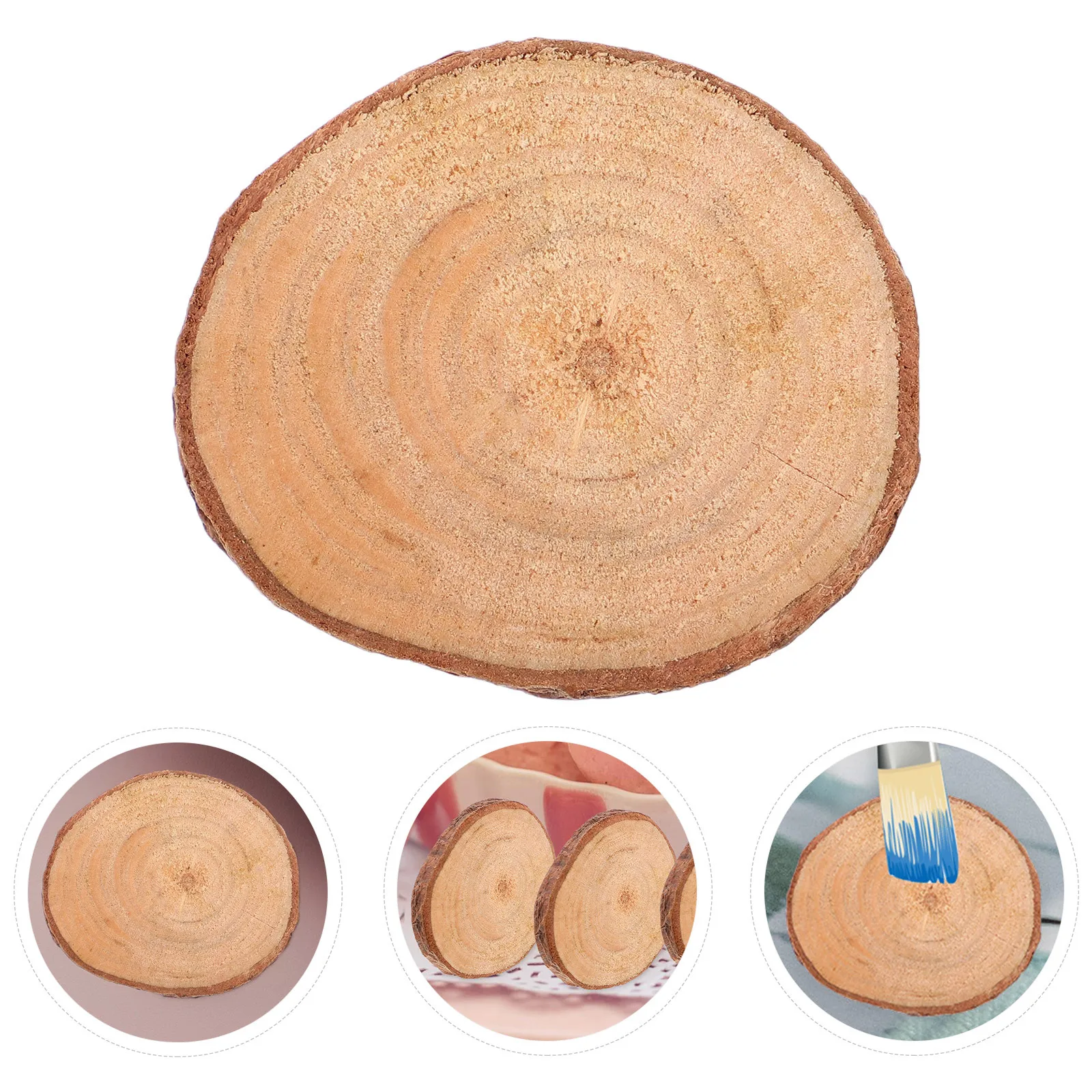 

40 pcs 3-4Cm Wooden Slices Diy Crafts Wood Discs Wall Decoration Log Slices Light Weight Durable Fashion Accessories Wood