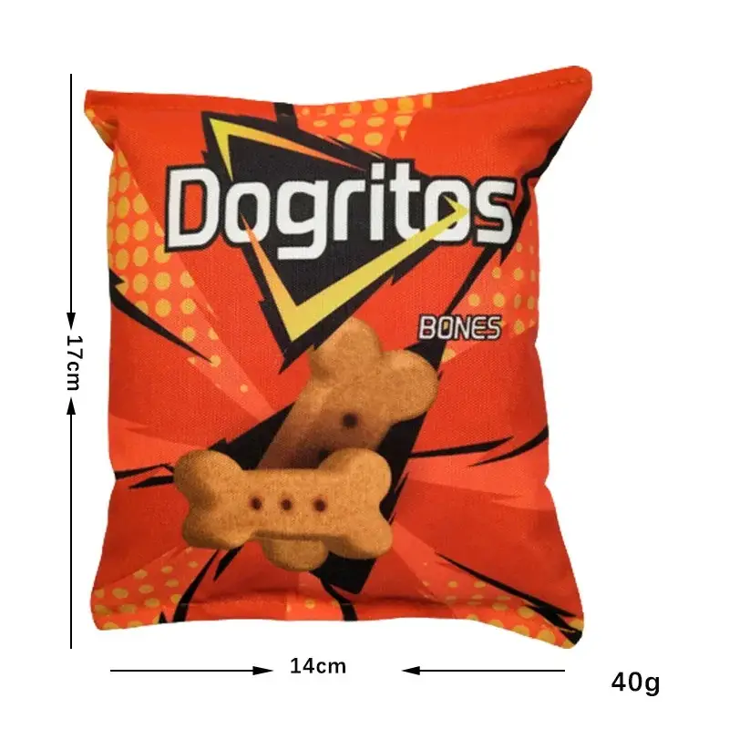 Funny Crisps Dog Toys Interaction Chew Molars Plush Dog Toys Bite Resistance Clean Teeth Oral Cavity Sounding Pet Accessories - 4