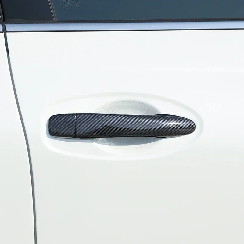 For Renault Alaskan 2017 2018 2019 2020 2021 Carbon Fiber Chrome Car Door Handle Bowl Cover Trim Car Accessories Sticker