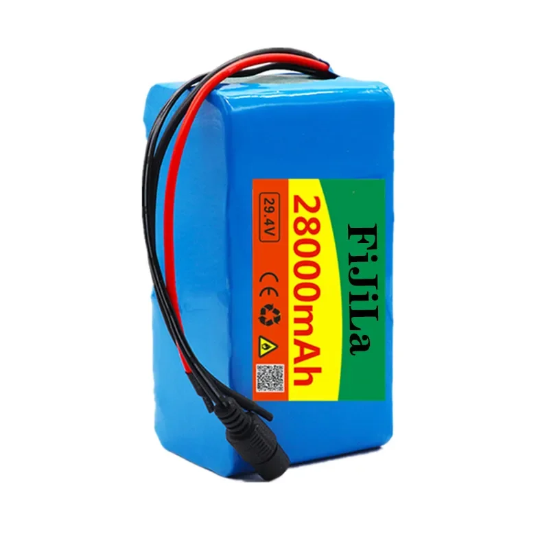 Nuova Batterie 24V 28Ah 7S3P 18650 29.4 v 28000mAh BMS pour vélo électrique/batterie agli ioni di litio + caricatore 29.4 V 2A