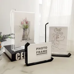 Acrylic Picture Frame Swing Table DIY Transparent Creative Display Frame Double Sided Personalized Photo Box Commemorative Gift
