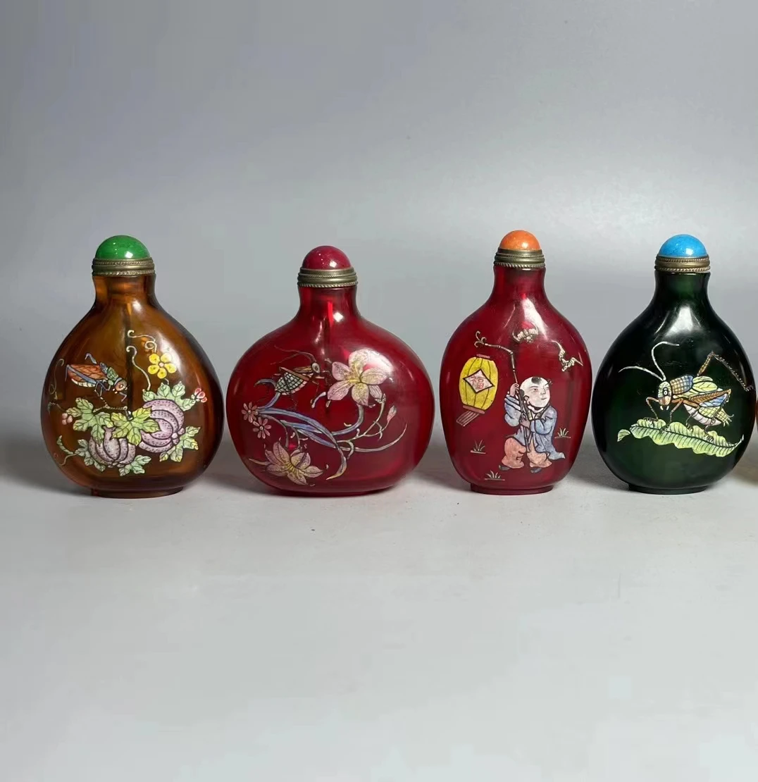 1pcs/lot Chinese traditional skills color container small bottles plant animal figures auspicious delicate patterns collectible