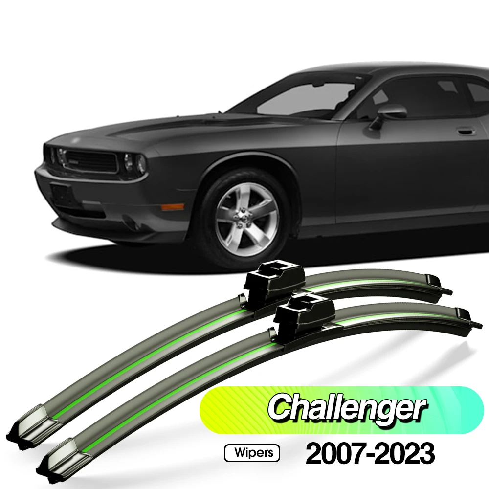 For Dodge Challenger 2007-2023 2pcs Front Windshield Wiper Blades Windscreen Window Accessories 2010 2011 2014 2016 2018 2020