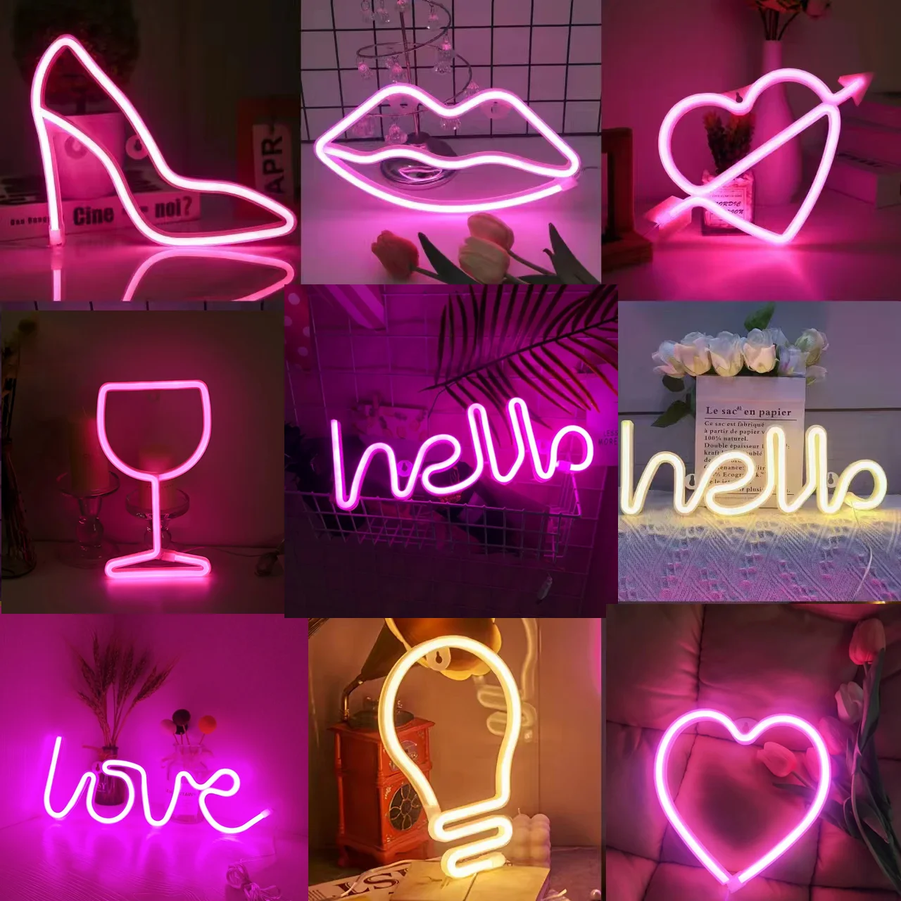 

1pc, romantic neon lights,battery/USB power supply,girl's room wedding decoration,birthday,Valentine's Day,Mother's Day gift