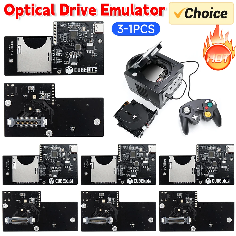 CUBEODE V1.2 emulatore di unità ottica aggiornato Plug and Play GC Loder No SD2SP2/SDGecko richiesto per NGC GameCube DOL-001 e DOL-101