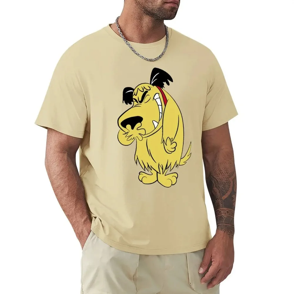 Laughing Muttley Funny Dog T Shirt Harajuku Short Sleeve T-shirt 100% Cotton Graphics Tshirt Tops