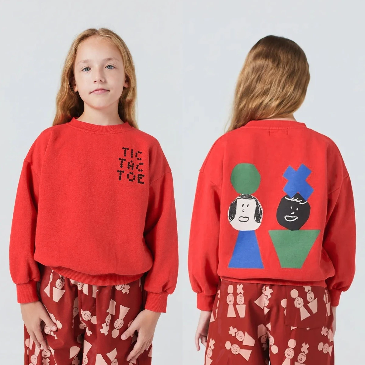 2025AW Kids Sweatshirt Cotton Long Sleeve Ribbed Cuffs Loose Fit Baby Girls Tops 2-10 Years Boys Snake Sweatshirts