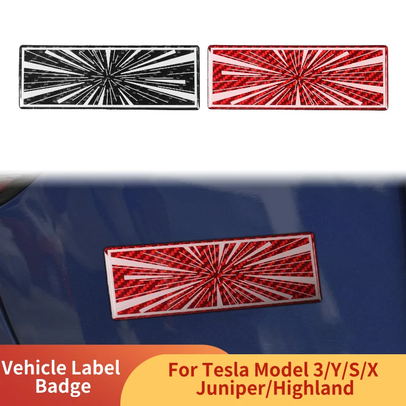 

Для Tesla Model 3/Y/S/X Juniper Tail Mark Высокопроизводительная этикетка автомобиля, значок, креативный декор, наклейка из настоящей карбоновой эпоксидной смолы