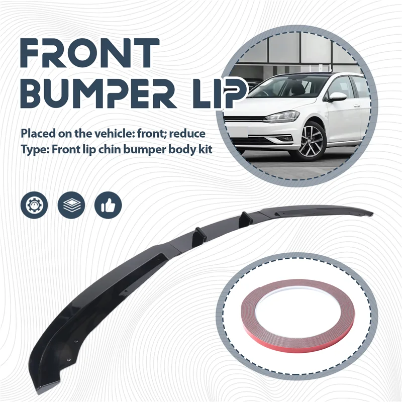 3Pcs Car Front Bumper Splitter Lip Diffuser Spoiler Cover Guard For BMW 3-Series E90 E91 LCI 320I 330I 2009-2012