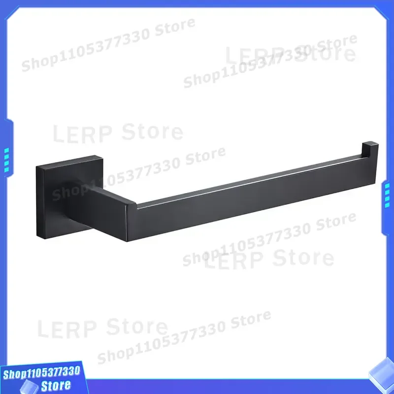 Matte Black 304 Stainless Steel Bathroom Accessories Set Modern Wall Mount Paper Rack Towel Bar 4 Piece Hardware Kit For Bath