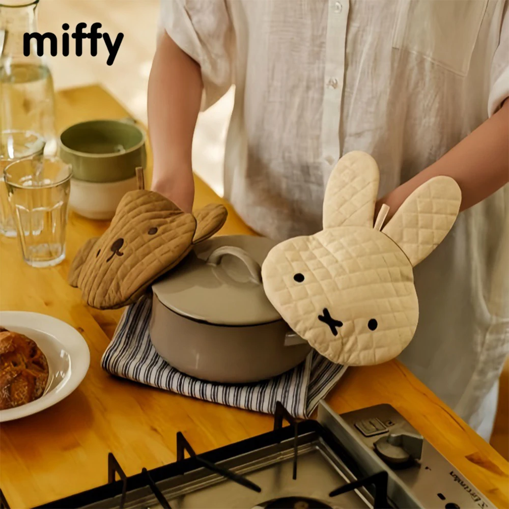 

Kawaii Miffy Boris мультфильм микроволновая печь термоперчатки термоковрик противотепловые перчатки подарок