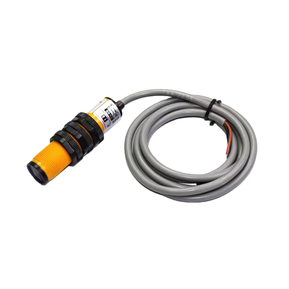 30Cm Detection Distance Optical Sensor Diffuse Reflection Photoelectric Switch Three Wire Npn/pnp No/nc 24Vdc Proximity Sensor