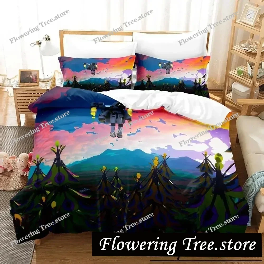 Astroneer Bedding Set Single Twin Full Queen King Size Bed Set Adult Kid Bedroom Duvet cover Sets 3D Print Game bed sheet set