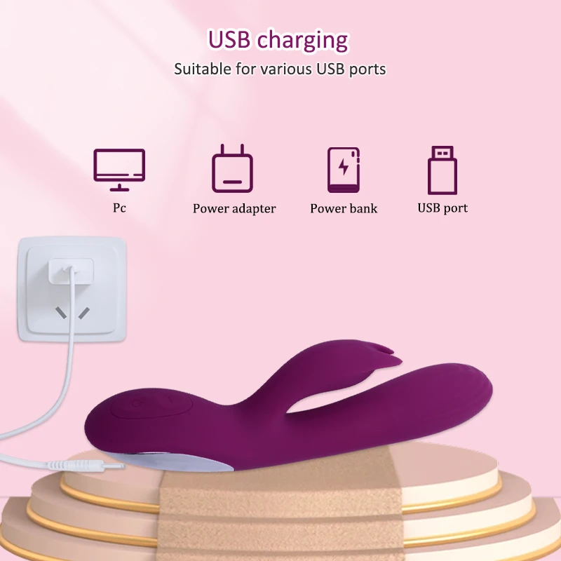 G Spot أرنب هزاز للنساء البظر الحلمة المزدوج محفز جهاز تدليك للمهبل 2 في 1 الاستمناء دسار للعب الكبار مثير