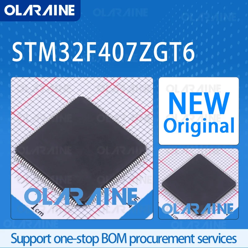 

1/5/10Pcs STM32F407ZGT6 LQFP-144 original 100%new ic chip Microcontrollers Core Cortex M4 14 I/O Voltage -3.6 V