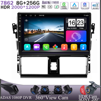 Android 13 For Toyota Vios XP150 2013 - 2020 5G WIFI QLED Car DVD Carplay Radio Multimedia CPU DSP No 2Din GPS CPU Head screen