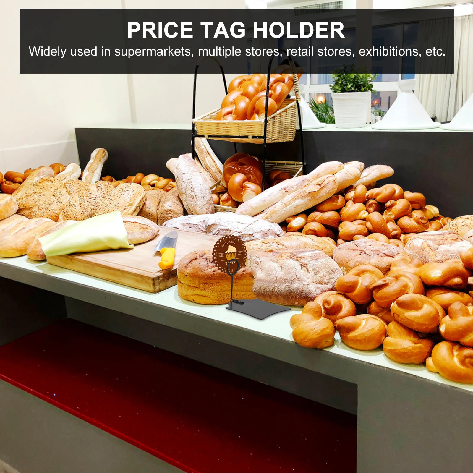 5pcs 5CM Price Tag Clips Reusable Supermarket Desk Sign Stand Label Display Holder Food Sign Folder Storage Rack