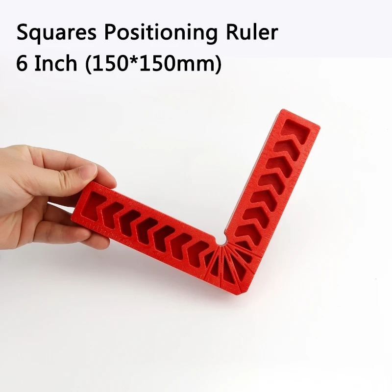 150x150mm 6inch Squares Positioning Ruler 90 Degree Right angle Clamp L-type Fixing Accessories Corner Ruler Woodworking Tools