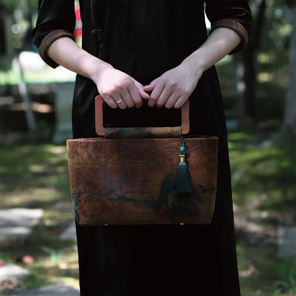 

2Pcs Solid Wood Handbag Handles Retro Rectangular Wooden Purse Handle Replacement for DIY Bags Accessories Handbag Handle