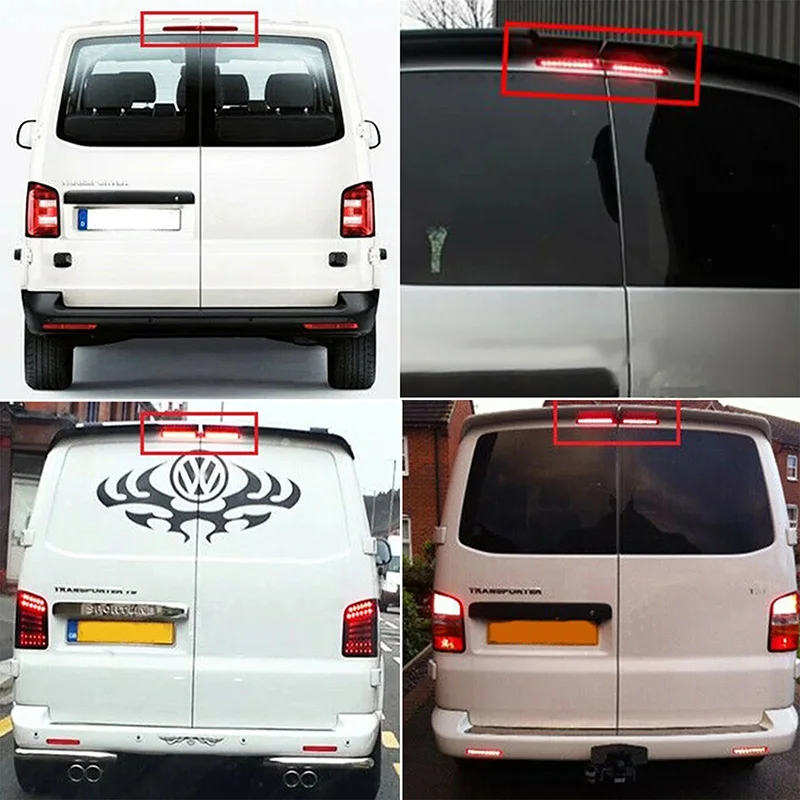 A Pair of Car LED Lights High Mount Tail Lamp Brake Lights Fit For Volkswagen VW Transporter T5 T6 Caravelle Multivan 2003-2016