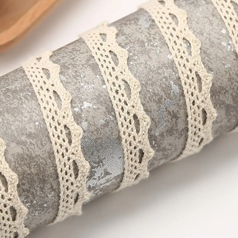 5Meter Roll White Cotton Embroidered Lace Net Ribbons Fabric Trim DIY Decorate Sewing Handmade Craft Materials Bow