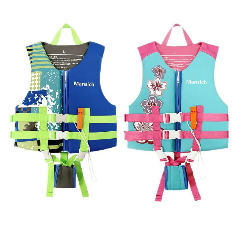 Neoprene Kids Sports Jacket with Secure Buckle Buoyancy Vest for Boating Swimming Water Sports Safety