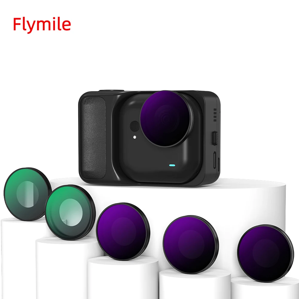 

Flymile Lens Filter Set for Insta360 Go Ultra Accessories UV CPL ND 8/16/32 Neutral Density HD Filter Lens Protective Cover