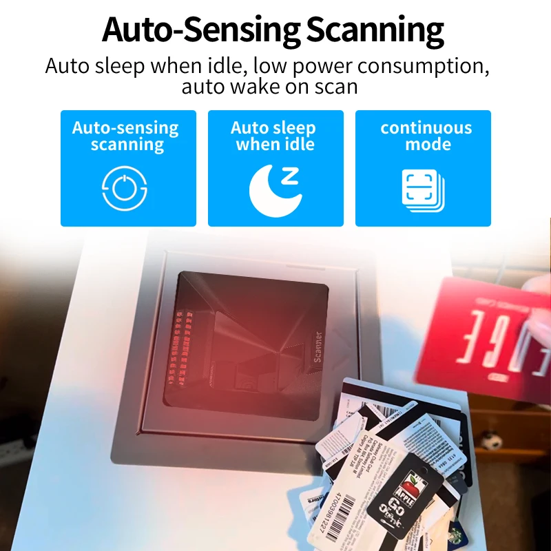 LONVILL Scan Product Code Durable Desktop Embeddable Supermarket Cashier Barcode Scanner