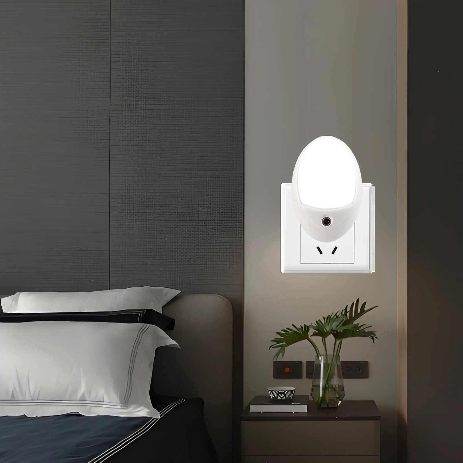 الغسق إلى الفجر الاستشعار المكونات في أضواء الليل LED مصباح المدخل المطبخ الحمام 4PCS #5