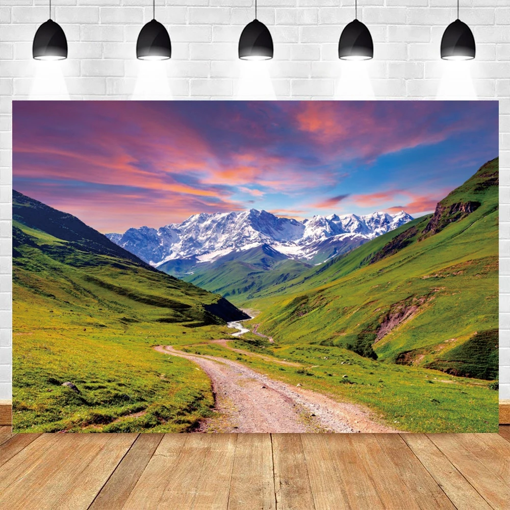 자연 풍경 사진 배경 용수철 숲 산 물 푸른 하늘 하얀 구름 풍경 포토콜 사진 배경