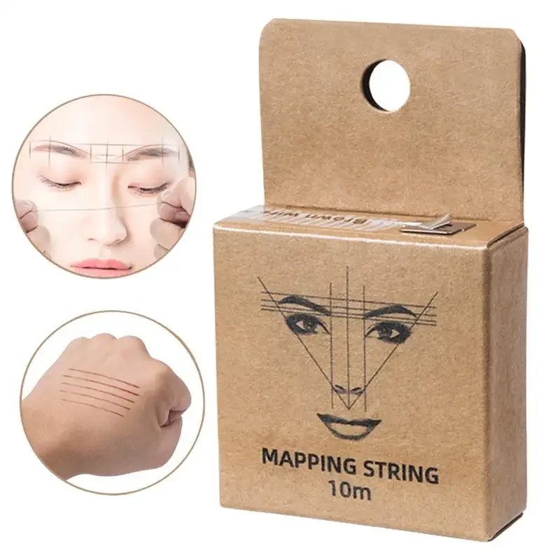 Brow Mapping String With Ink Microblading Eyebrow Marker Thread Line Tool Eyebrow Semi Permanent Ruler Brows Tattoo Thread