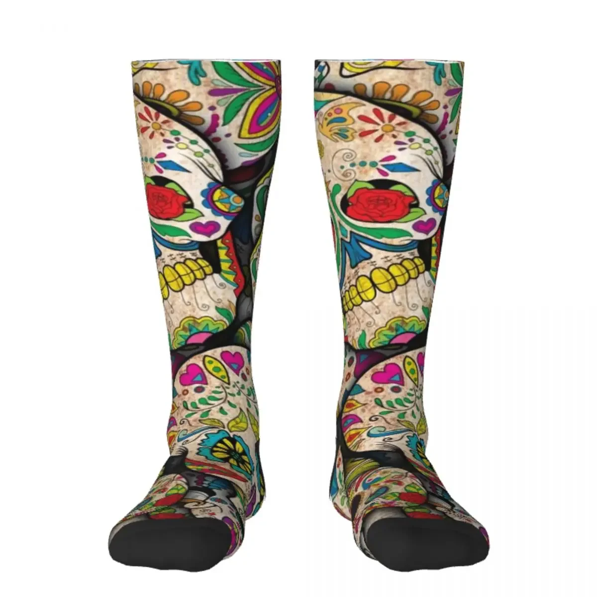 Sugar Skull Collage Socks Children's professional running Running Socks Woman Men's