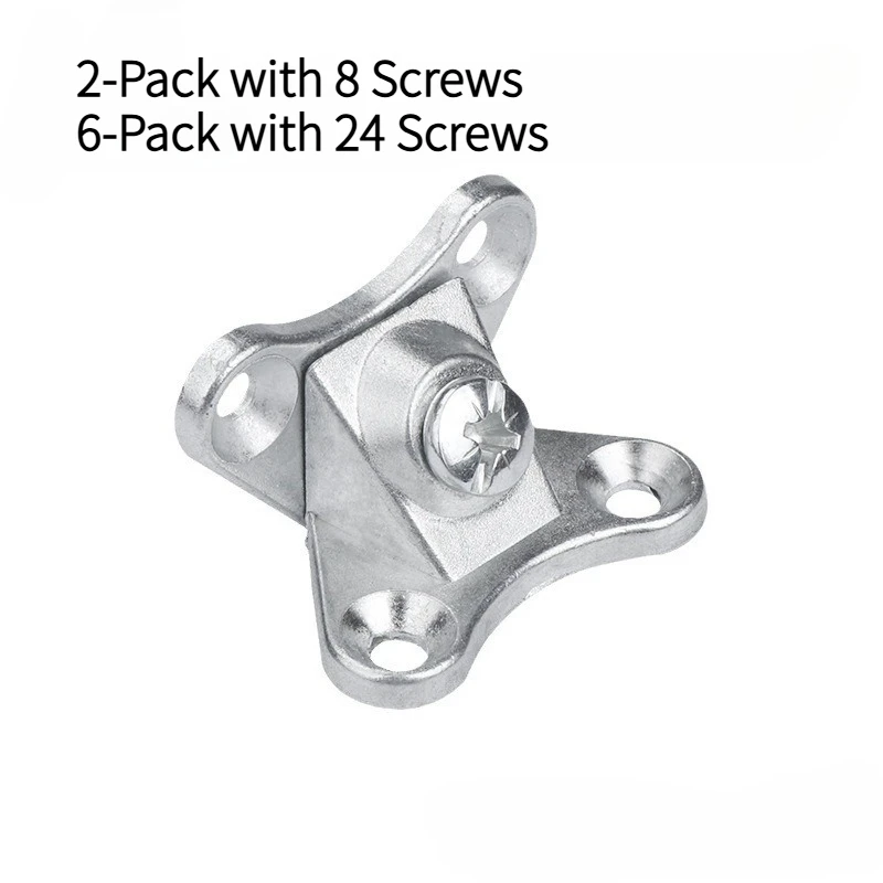 2/6 PCS Zinc Alloy Butterfly Corner Bracket Removable Plank Corner Connector Furniture Corner Support Bracket With Screws