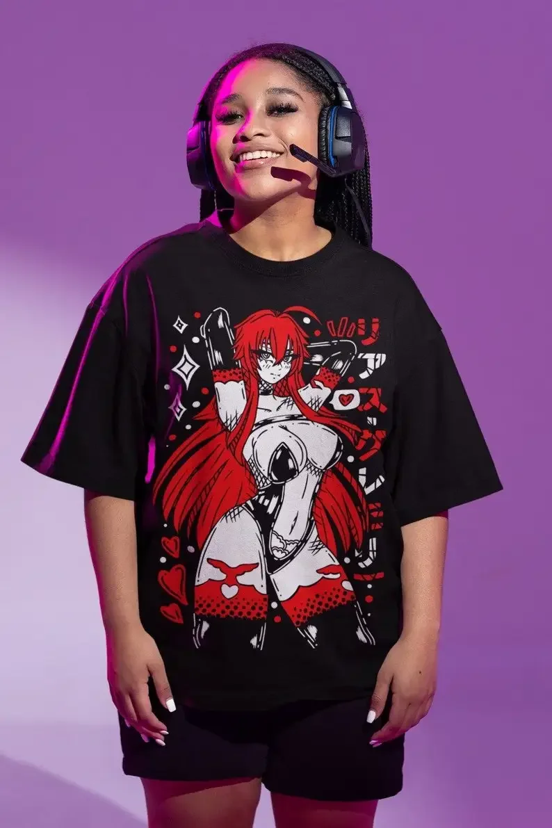 Rias Gremorye T-Shirt High School DxD Rias Gremory Aesthetic Sexy  Shirt