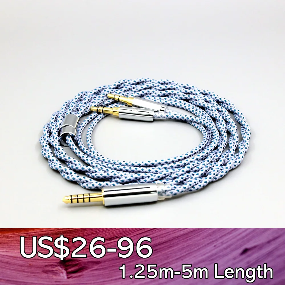 

99% Pure Silver Mix Graphene OCC Shielding Earphone Cable For Onkyo A800 Philips Fidelio X3 Kennerton Jord LN008656