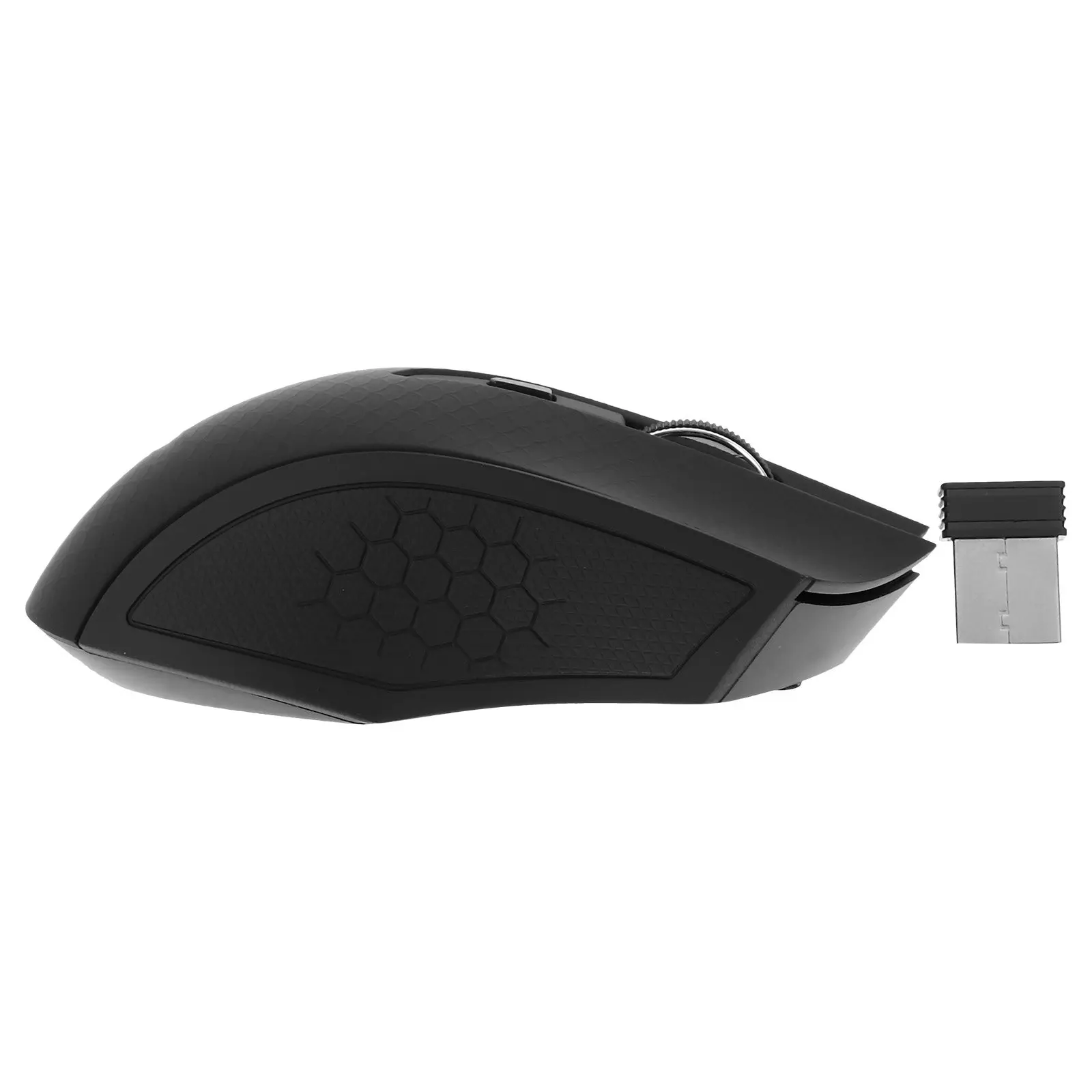 U Shaped Black USB Wireless Mouse 6 Keys Quiet Clicks Ergonomic Design for Laptop Pc Gaming Computer Wireless Mouse