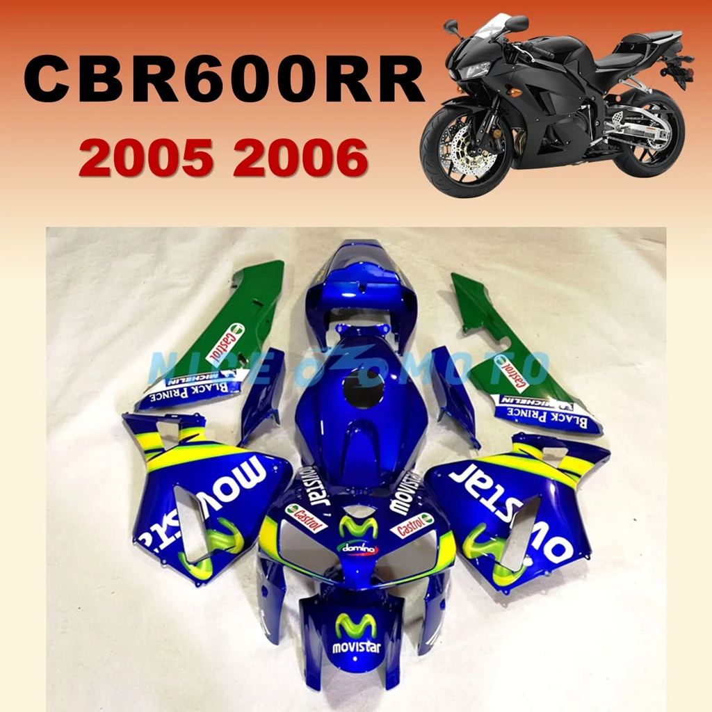 Fit For Honda CBR600RR 2005 2006  Motorcycle Bodywork Fairing Kit CBR-600RR 05 06 Blue Green Superior Accessories