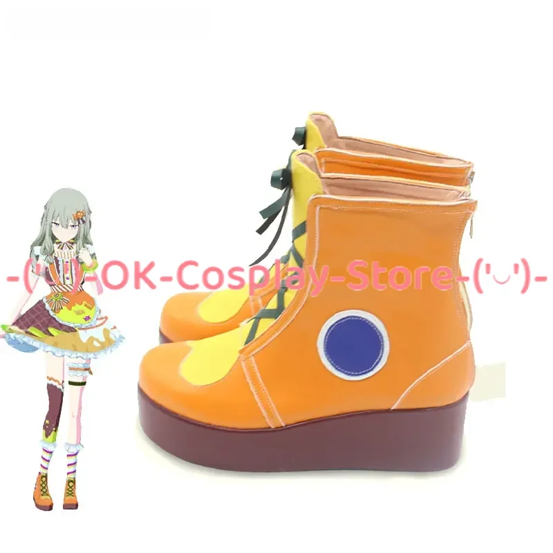 [Customized Size] Project Sekai Colorful Stage Kusanagi Nene Cosplay Shoes Anime Roleplay Prop Halloween Party PU Leather Boots
