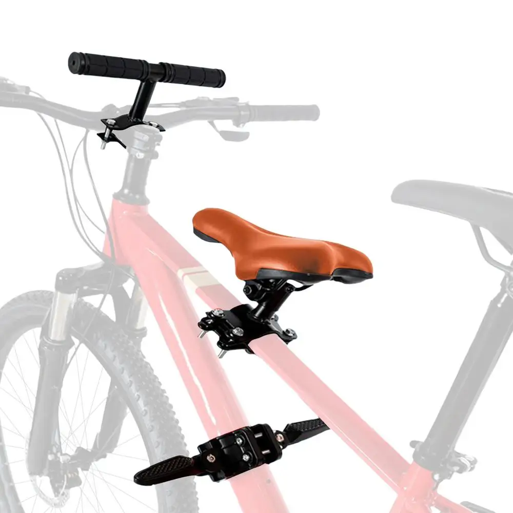 AliExpress NONE Kids Bike Seat Front Mount Bike Seats Cushion With Foot Pedals For Toddler Riding Accessory Comfortable Cycling Saddle For