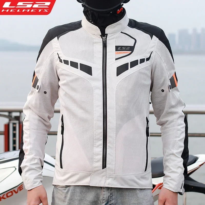 

LS2 оригинальная мотоциклетная куртка MJ158, светоотражающая дышащая CE, противоосенние мотоциклетные куртки для мужчин и женщин, куртки для мотокросса